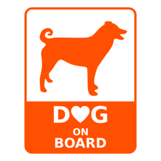 Dog On Board Decal (Orange)